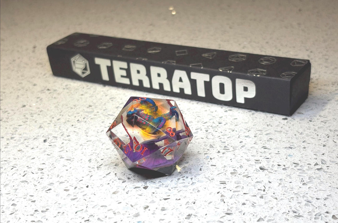 Jumbo D20 Dice | for DND & Tabletop RPGs | Handmade Resin | Jumbo | RPG Dice | Dungeon Master Gift | Chonk D20 Resin | Lovecraftian Theme