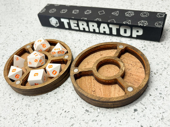 Dice Vault | for DND & Tabletop RPGs | RPG Dice | Dungeon Master Gift | Dice Box | Round 'Astro Bear' Magnetised Dice Box