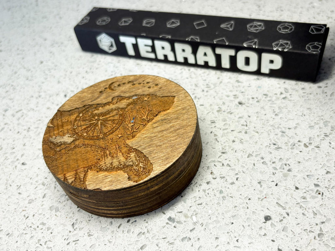 Dice Vault | for DND & Tabletop RPGs | RPG Dice | Dungeon Master Gift | Dice Box | Round 'Astro Bear' Magnetised Dice Box