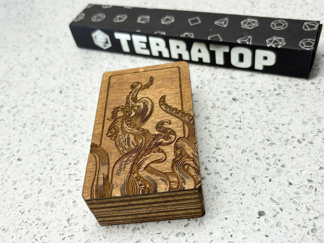 Dice Vault | for DND & Tabletop RPGs | RPG Dice | Dungeon Master Gift | Dice Box | Rectangular 'Tentacle' Magnetised Dice Box