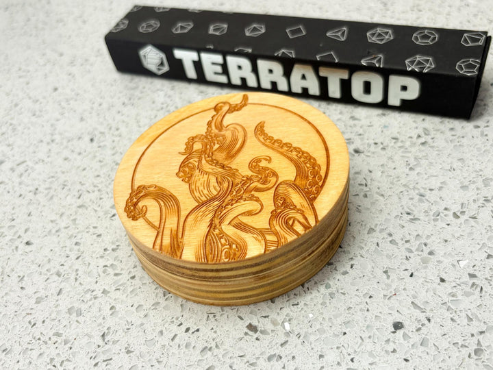 Dice Vault | for DND & Tabletop RPGs | RPG Dice | Dungeon Master Gift | Dice Box | Round 'Tentacle' Magnetised Dice Box