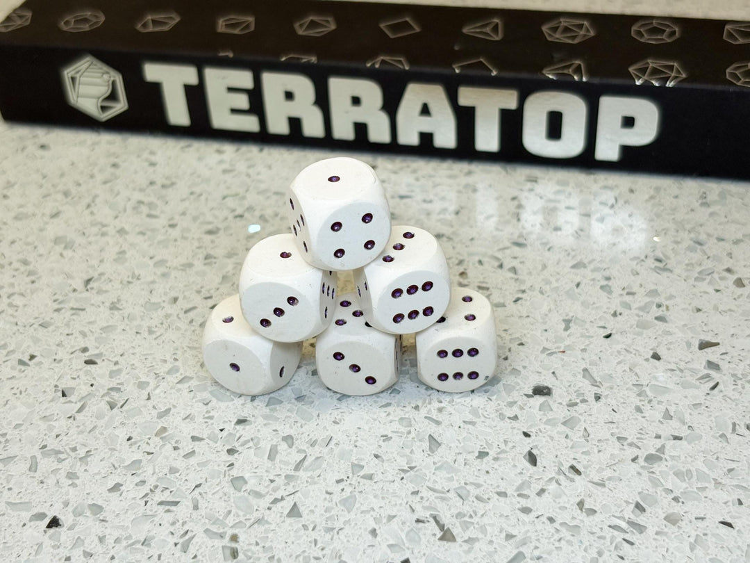 D6 Dice Set | for DND, Warhammer & Tabletop RPGs | Handmade Jesmonite | Pip, Solid Colour | RPG Dice | Dungeon Master Gift