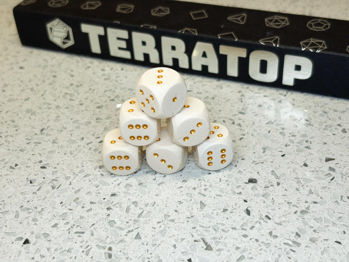 D6 Dice Set | for DND, Warhammer & Tabletop RPGs | Handmade Jesmonite | Pip, Solid Colour | RPG Dice | Dungeon Master Gift