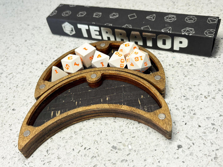 Dice Vault | for DND & Tabletop RPGs | RPG Dice | Dungeon Master Gift | Dice Box | Crescent moon 'Astro Bear' Magnetised Dice Box