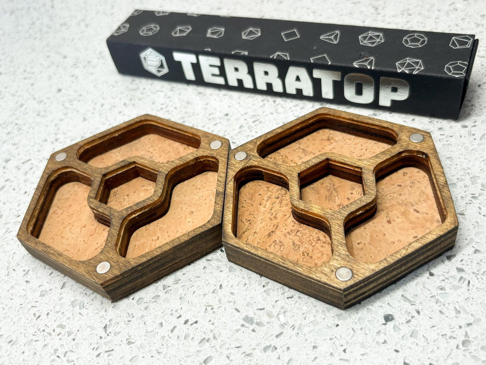 Dice Vault | for DND & Tabletop RPGs | RPG Dice | Dungeon Master Gift | Dice Box | Hexagonal 'Astro Bear' Magnetised Dice Box