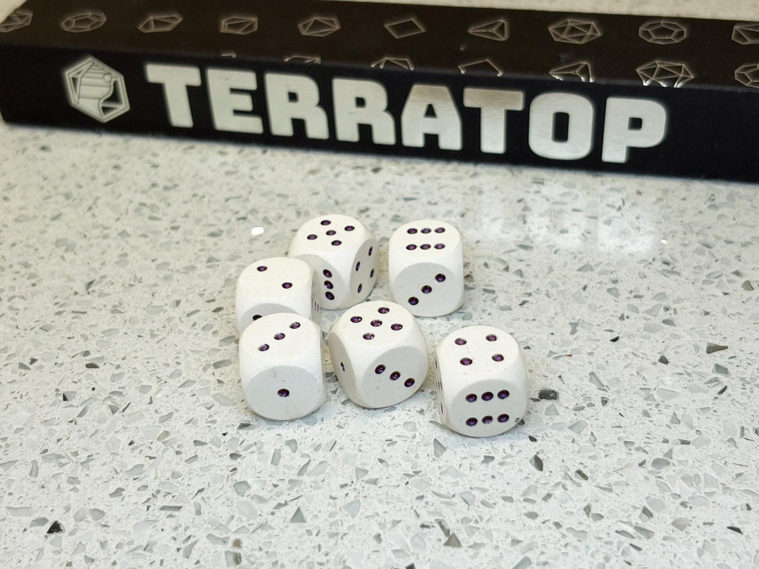 D6 Dice Set | for DND, Warhammer & Tabletop RPGs | Handmade Jesmonite | Pip, Solid Colour | RPG Dice | Dungeon Master Gift