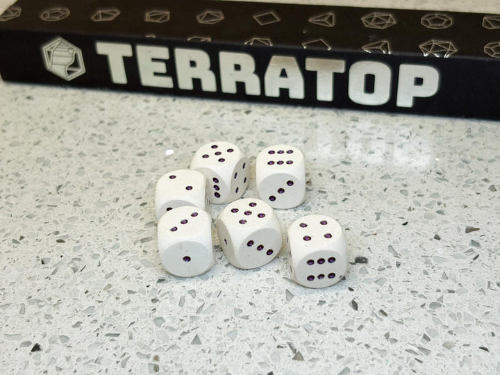 D6 Dice Set | for DND, Warhammer & Tabletop RPGs | Handmade Jesmonite | Pip, Solid Colour | RPG Dice | Dungeon Master Gift