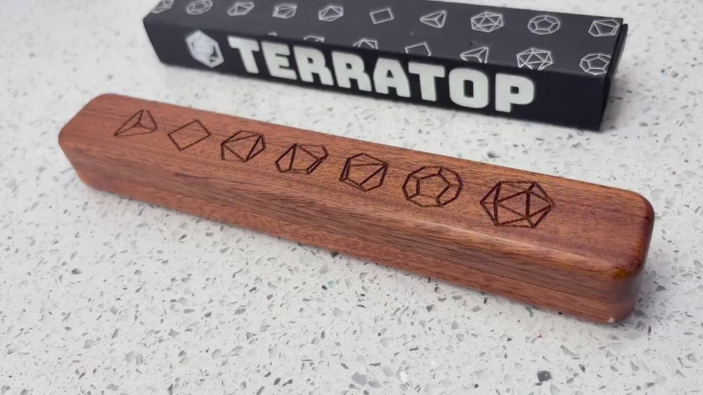 Dice Set | for DND & Tabletop RPGs | Handmade Jesmonite | RPG Dice | Dungeon Master Gift | Dice and Box Gift Set | Sapele