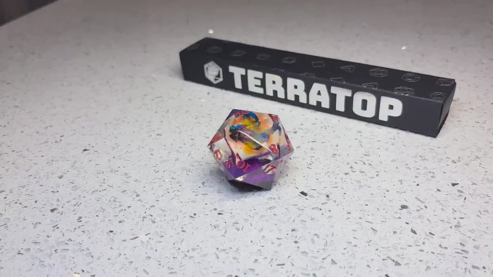 Jumbo D20 Dice | for DND & Tabletop RPGs | Handmade Resin | Jumbo | RPG Dice | Dungeon Master Gift | Chonk D20 Resin | Lovecraftian Theme