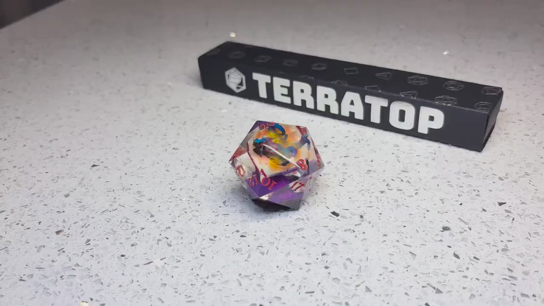 Jumbo D20 Dice | for DND & Tabletop RPGs | Handmade Resin | Jumbo | RPG Dice | Dungeon Master Gift | Chonk D20 Resin | Lovecraftian Theme