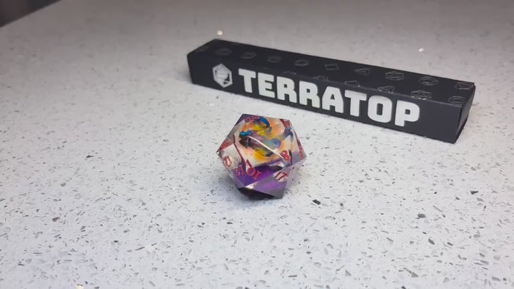 Jumbo D20 Dice | for DND & Tabletop RPGs | Handmade Resin | Jumbo | RPG Dice | Dungeon Master Gift | Chonk D20 Resin | Lovecraftian Theme