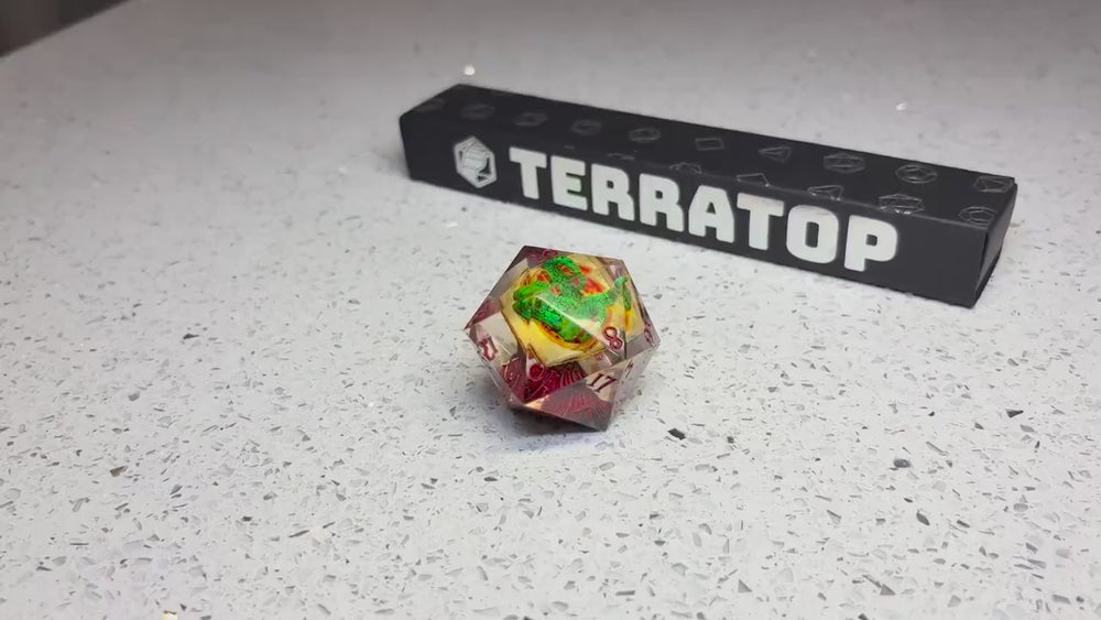 Jumbo D20 Dice | for DND & Tabletop RPGs | Handmade Resin | Jumbo | RPG Dice | Dungeon Master Gift | Chonk D20 Resin | Lovecraftian Theme